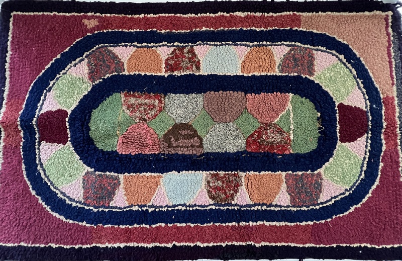 19th. century Hooked Rug