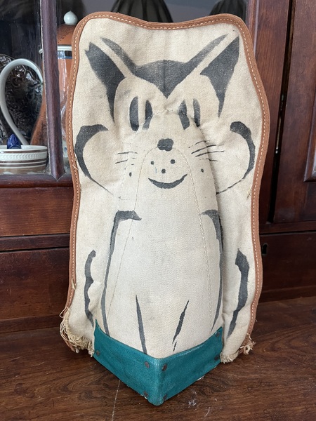 Vintage Folky Carnival Knockdown Kitty Cat