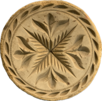 Four Leaves with Central Star Butter Stamp