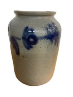 Stoneware Jar with Cobalt Decoration