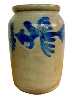 Stoneware Jar with Cobalt Decoration