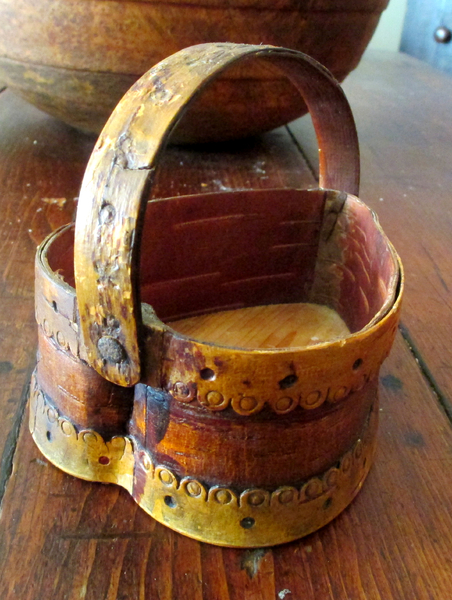 Antique Native American Heart Birch Carrier