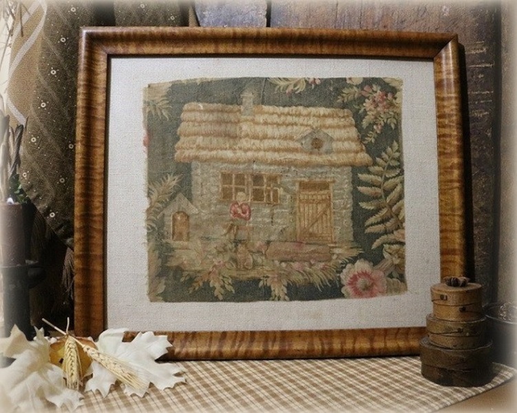 Log Cabin Textile Tiger Maple Frame