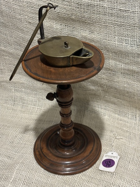 Late 18th c. Maple Tidy/Tabletop Candlestand